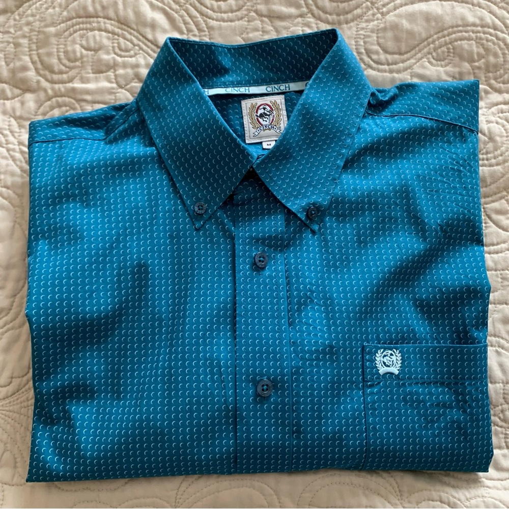 CINCH MENS BUTTON DOWN WESTERN SHIRT.